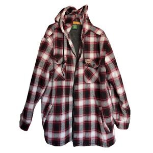 StillWater Supply Co XL Flannel Sherpa Shacket Plaid Full Zip Jacket Missing Zip